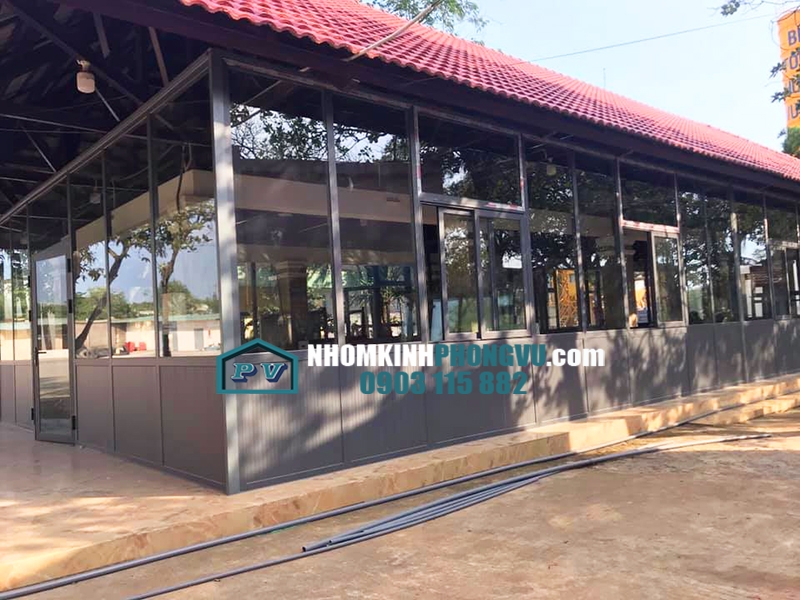Thi công vách ngăn nhôm kính cho nhà hàng tại đường Điện Biên Phủ, Thành Phố Tây Ninh