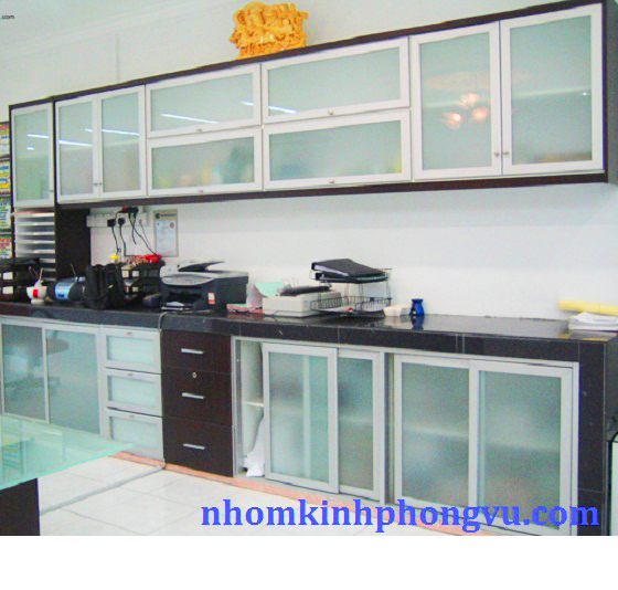 Tủ bếp nhôm kính TBNK07